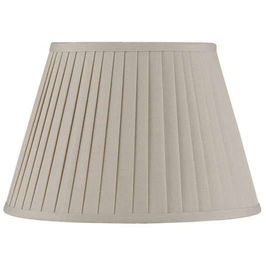 30cm Taupe Poly Cotton Knife Pleat Shade for sale - Woodcock and Cavendish