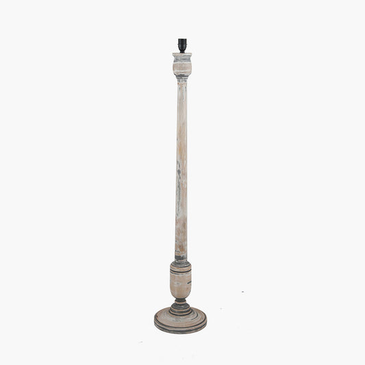 Captiva Grey and White Wash Mango Wood Floor Lamp for sale - Woodcock and Cavendish