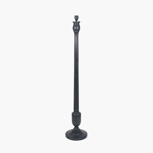 Captiva Antique Black Candle Stick Wood Floor Lamp for sale - Woodcock and Cavendish