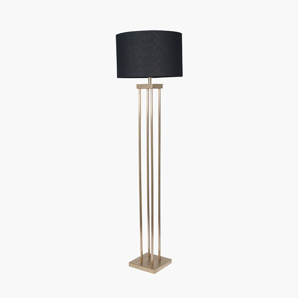 Langston Satin Brass Metal 4 Post Floor Lamp for sale - Woodcock and Cavendish