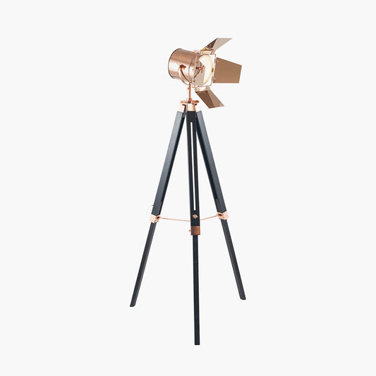 Hereford Copper and Black Tripod Floor Lamp for sale - Woodcock and Cavendish