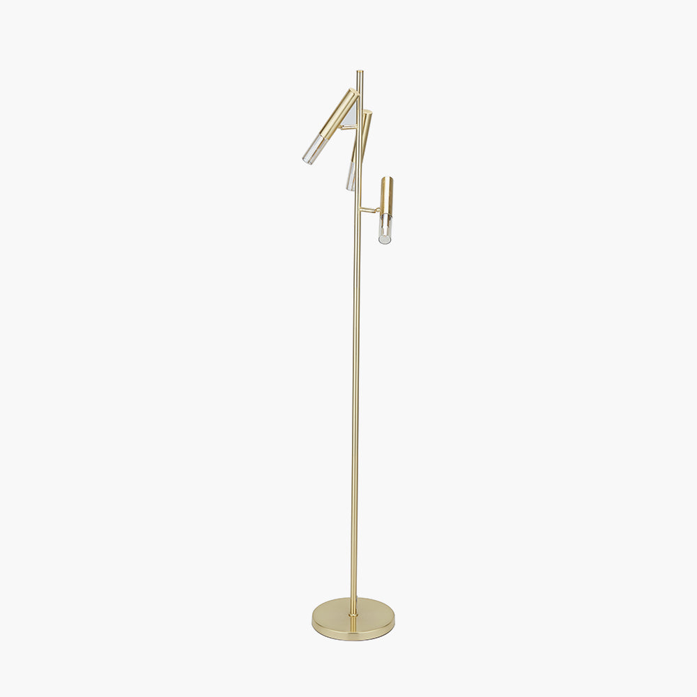 Harper Gold Metal 3 Light Floor Lamp for sale - Woodcock and Cavendish