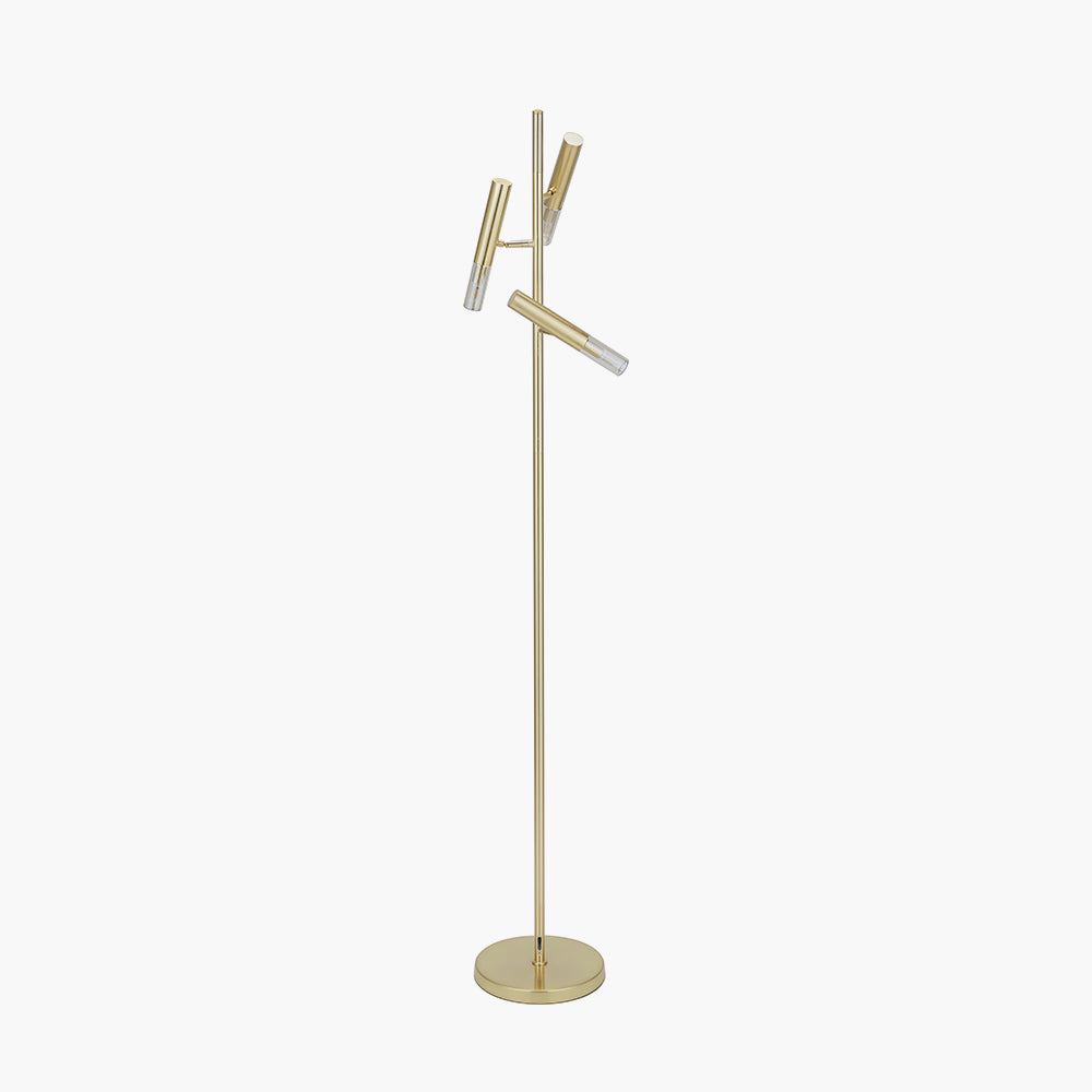 Harper Gold Metal 3 Light Floor Lamp for sale - Woodcock and Cavendish