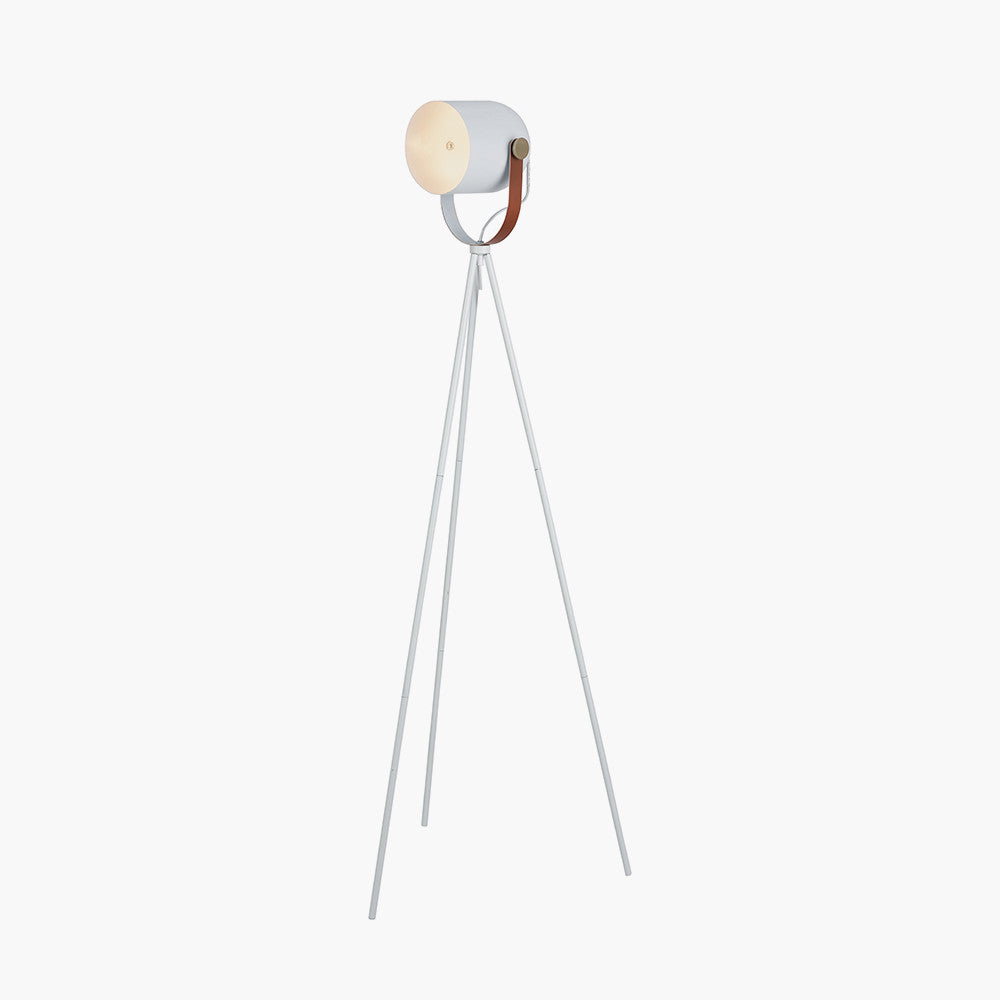 Auden White Metal Tripod Floor Lamp for sale - Woodcock and Cavendish