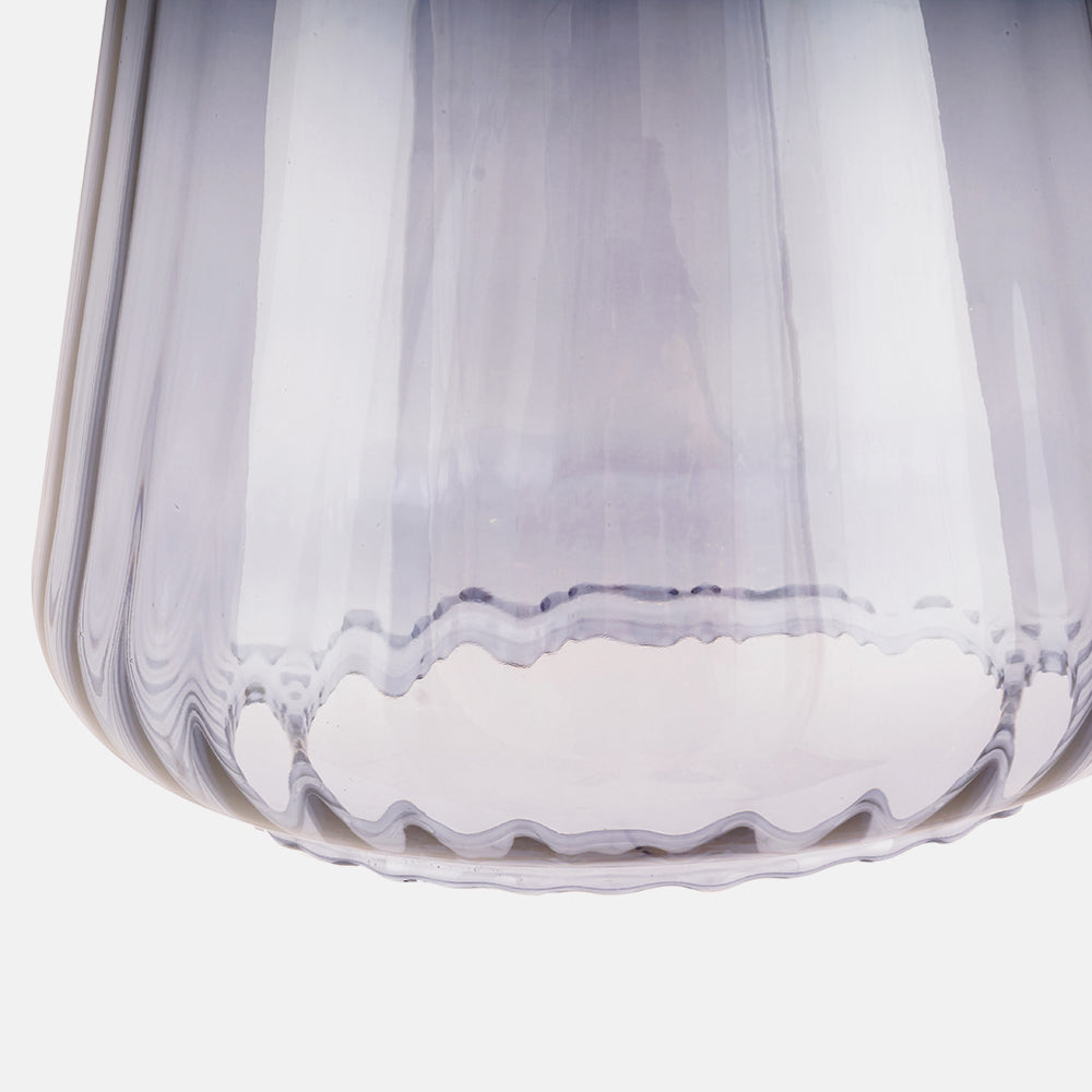 Porto Grey Optic Glass Tapered Pendant