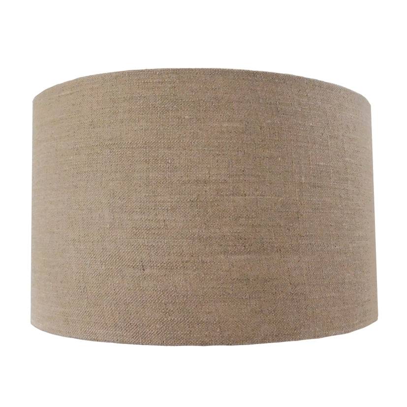 35cm Natural Linen Cylinder Shade for sale - Woodcock and Cavendish