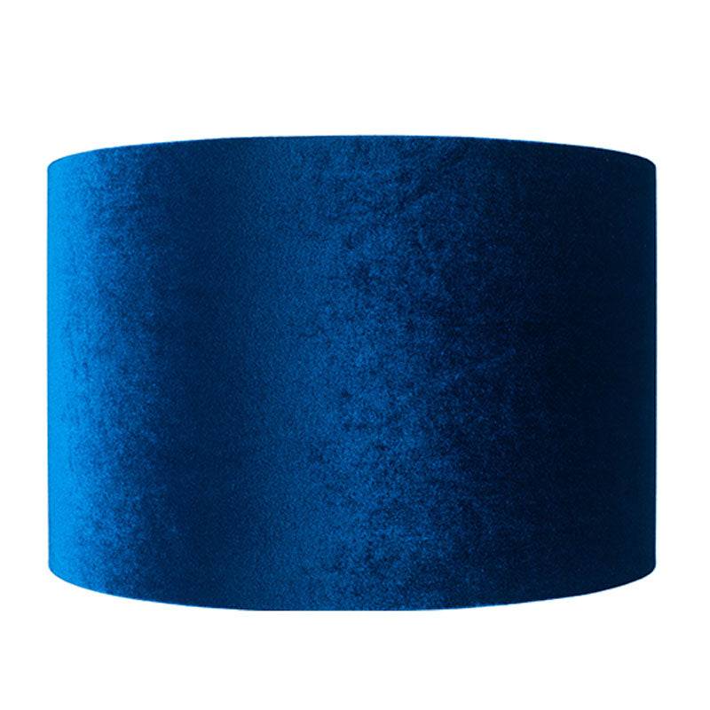 35cm Sapphire Velvet Cylinder Shade for sale - Woodcock and Cavendish