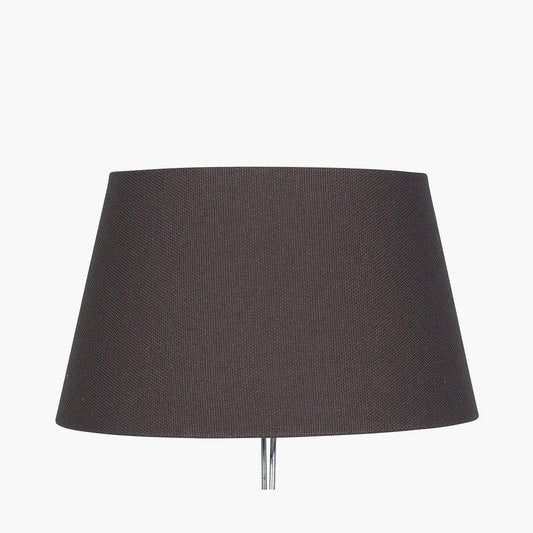Winston 20cm Grey Handloom Tapered Cylinder Shade for sale - Woodcock and Cavendish