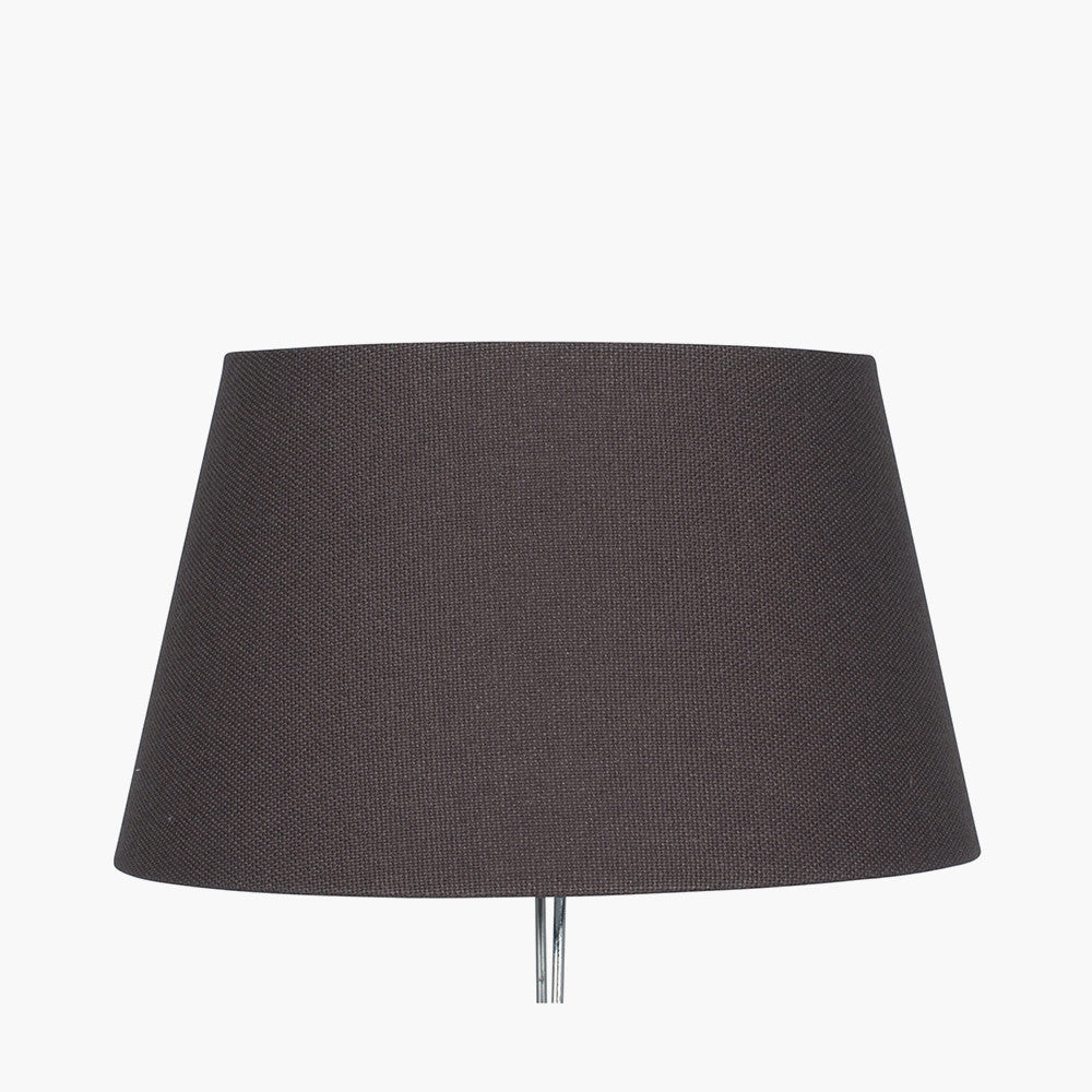 Winston 30cm Grey Handloom Tapered Cylinder Shade for sale - Woodcock and Cavendish