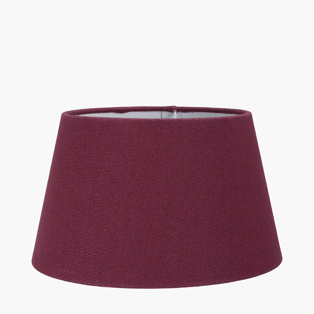 Winston 25cm Mulberry Handloom Tapered Cylinder Shade for sale - Woodcock and Cavendish