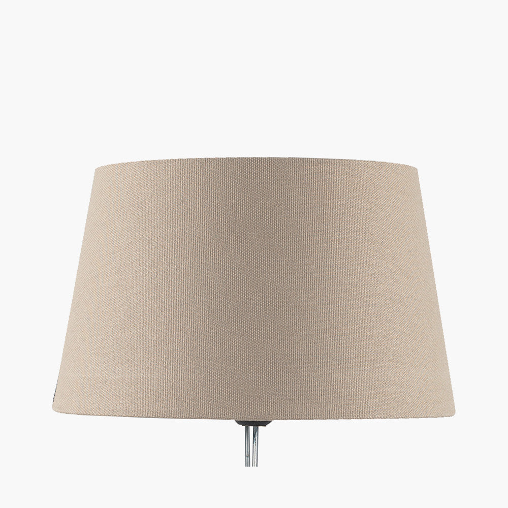 Winston 25cm Taupe Handloom Tapered Cylinder Shade for sale - Woodcock and Cavendish