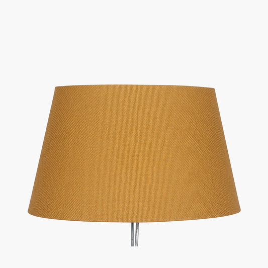 Winston 25cm Mustard Handloom Tapered Cylinder Shade for sale - Woodcock and Cavendish