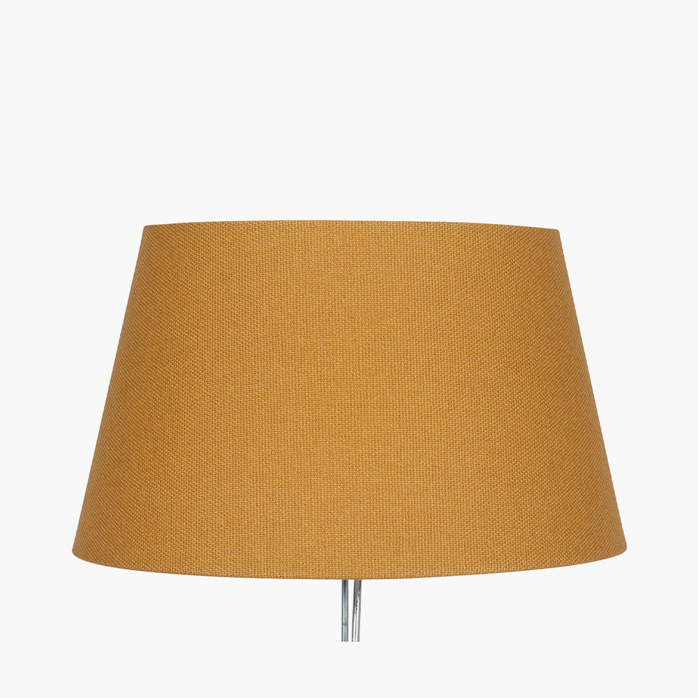 Winston 20cm Mustard Handloom Tapered Cylinder Shade for sale - Woodcock and Cavendish