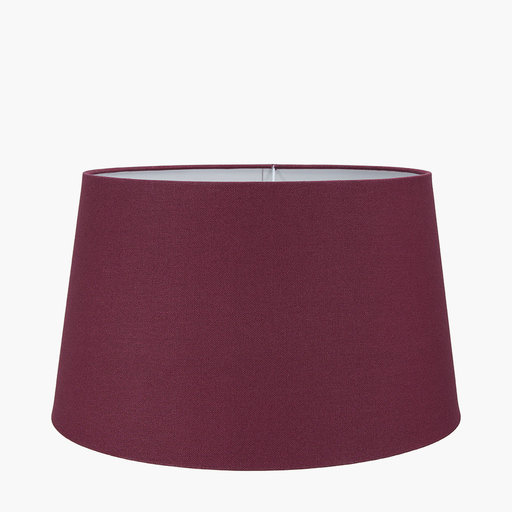 Winston 40cm Mulberry Handloom Tapered Cylinder Shade for sale - Woodcock and Cavendish
