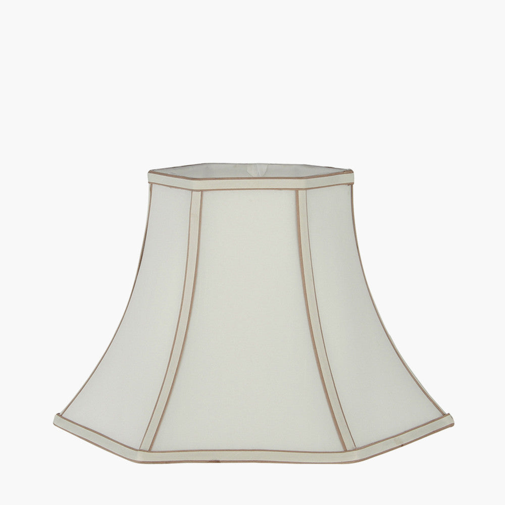 Lyla 40cm Cream Polysilk Bowed Shade for sale - Woodcock and Cavendish