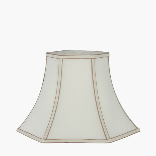 Lyla 50cm Cream Polysilk Bowed Shade for sale - Woodcock and Cavendish