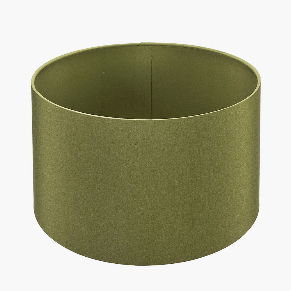Harry 25cm Sage Poly Cotton Cylinder Drum Shade for sale - Woodcock and Cavendish