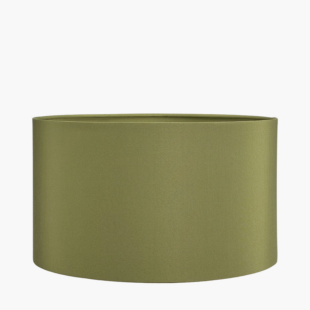 Harry 40cm Sage Poly Cotton Cylinder Drum Shade for sale - Woodcock and Cavendish