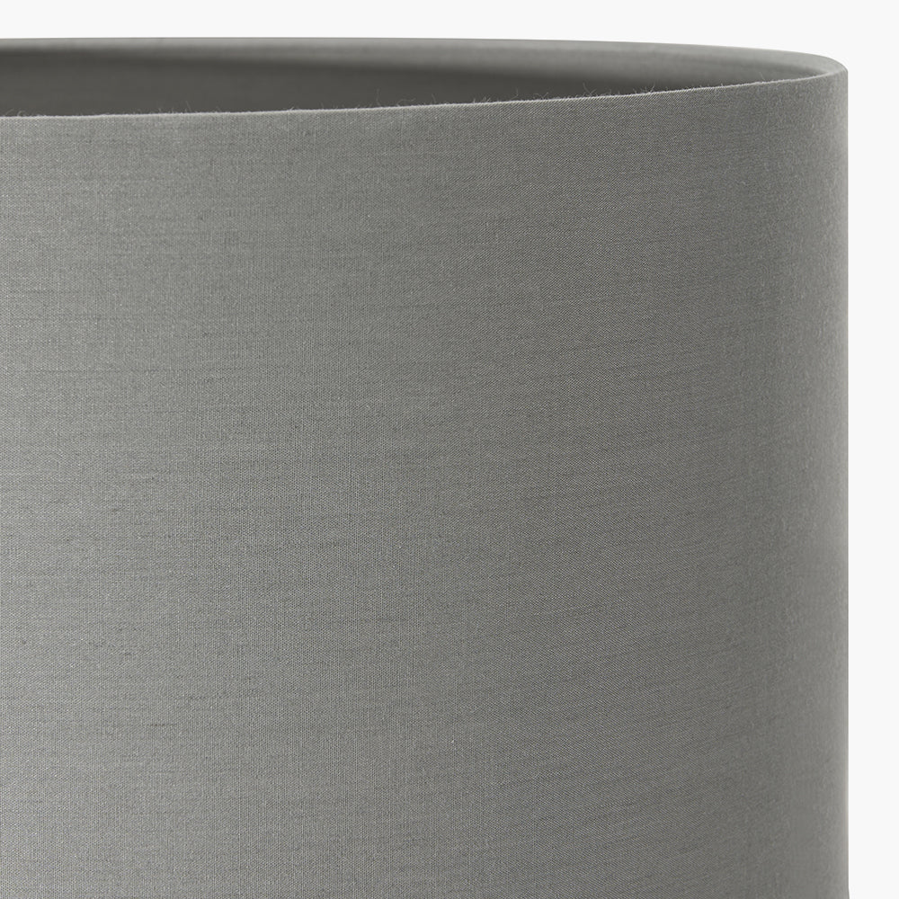 Harry 40cm Steel Grey Poly Cotton Cylinder Shade for sale - Woodcock and Cavendish