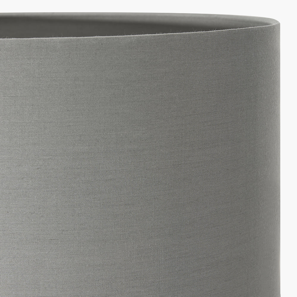 Harry 35cm Steel Grey Poly Cotton Cylinder Shade for sale - Woodcock and Cavendish