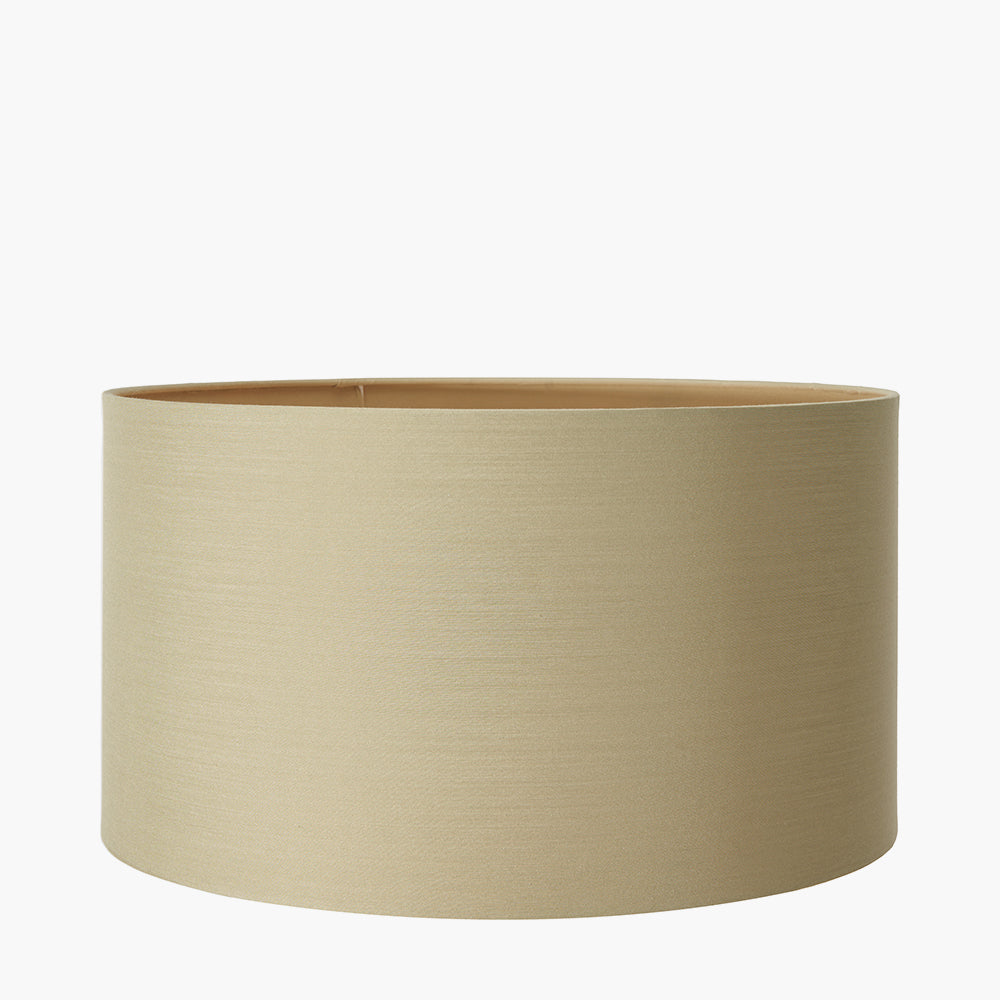 Harry 30cm Taupe Poly Cotton Cylinder Drum Shade for sale - Woodcock and Cavendish