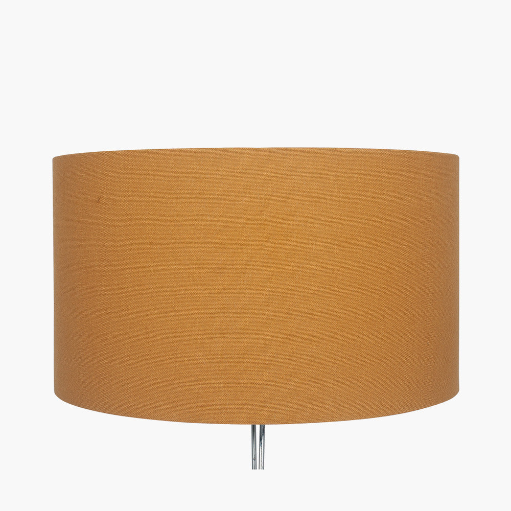 Henry 35cm Mustard Handloom Cylinder Shade for sale - Woodcock and Cavendish