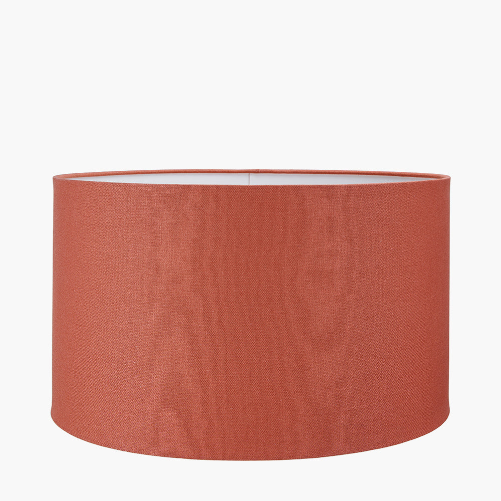 Henry 45cm Tobacco Handloom Cylinder Shade for sale - Woodcock and Cavendish