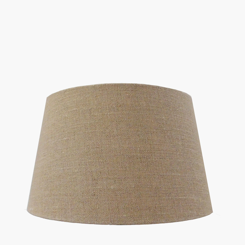 Milos 25cm Natural Linen Tapered Shade for sale - Woodcock and Cavendish