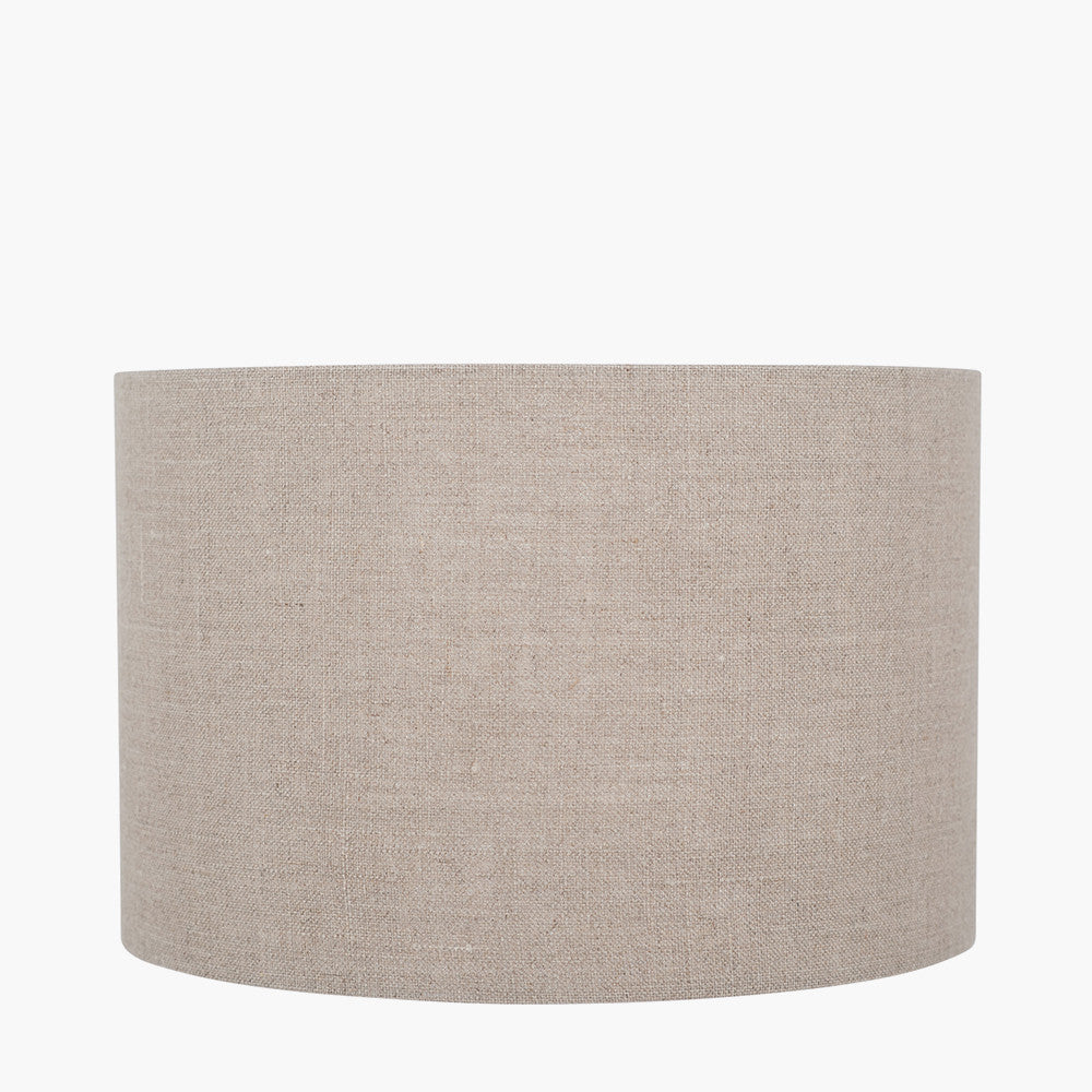 Edward 40cm Natural Linen Cylinder Shade for sale - Woodcock and Cavendish