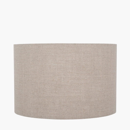 Edward 45cm Natural Linen Cylinder Shade for sale - Woodcock and Cavendish