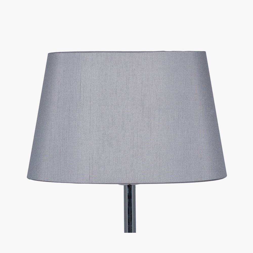 Martha 35cm Steel Grey Oval Polysilk Tapered Shade for sale - Woodcock and Cavendish