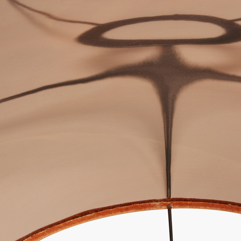 Bow 45cm Tobacco Velvet Cylinder Shade for sale - Woodcock and Cavendish