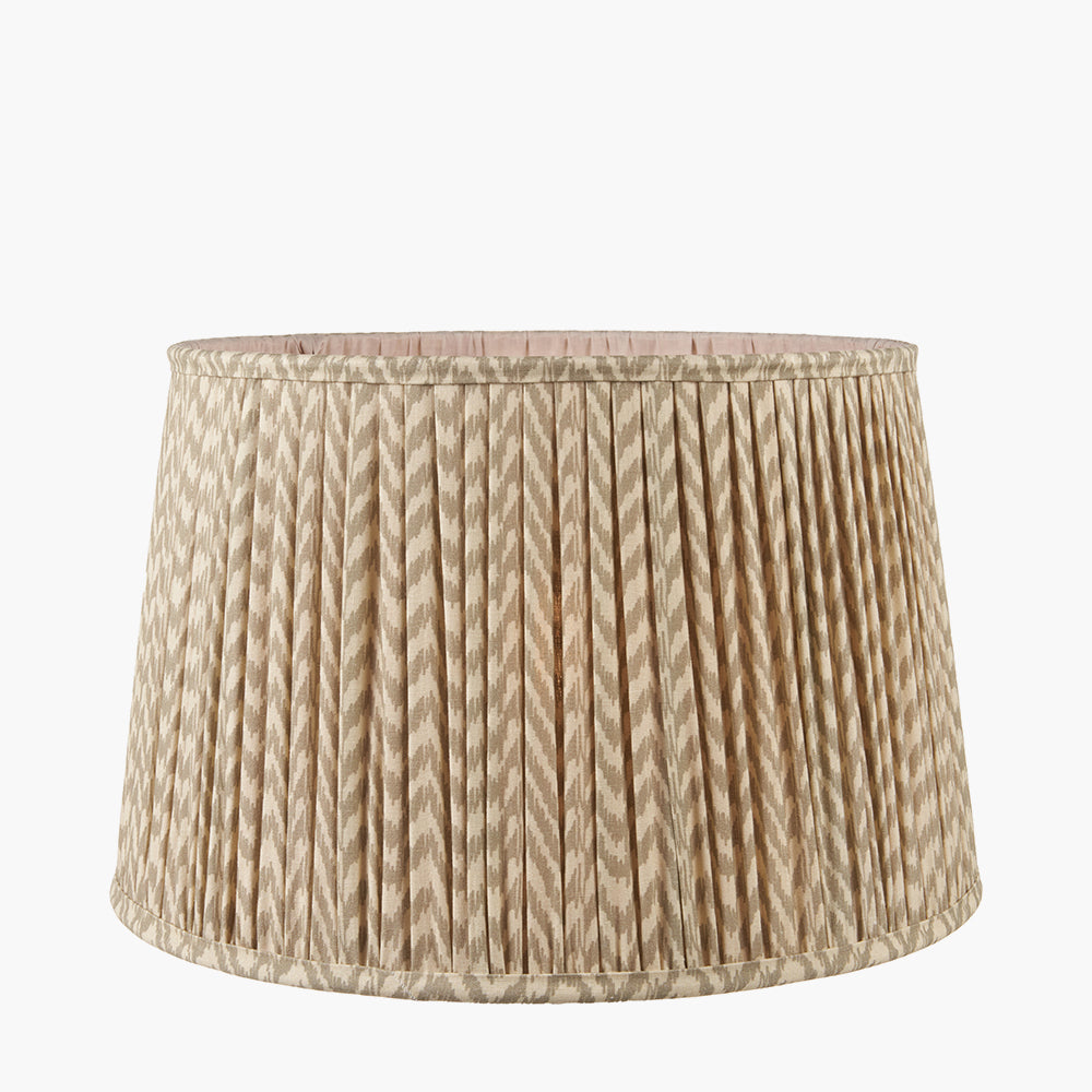 Taupe Chevron Mushroom Pleat Shade-45cm