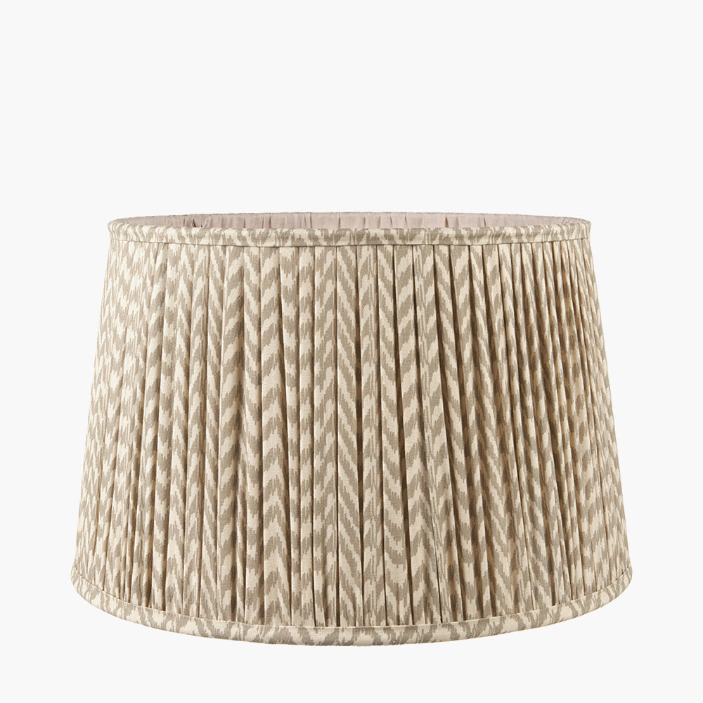 Taupe Chevron Mushroom Pleat Shade-45cm