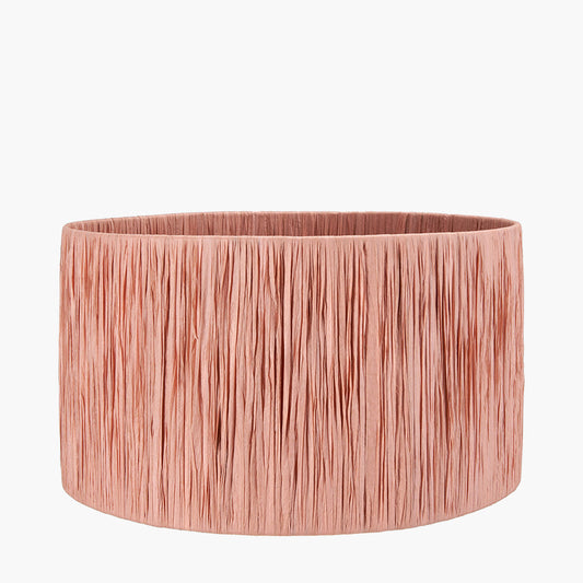 Tilia 30cm Apricot Raffia Cylinder Shade for sale - Woodcock and Cavendish