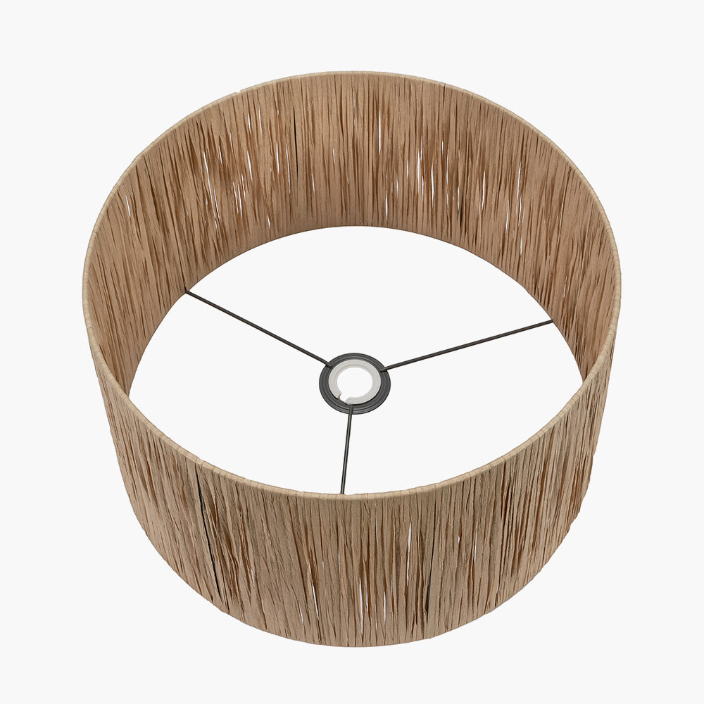 Tilia 30cm Natural Raffia Cylinder Shade for sale - Woodcock and Cavendish