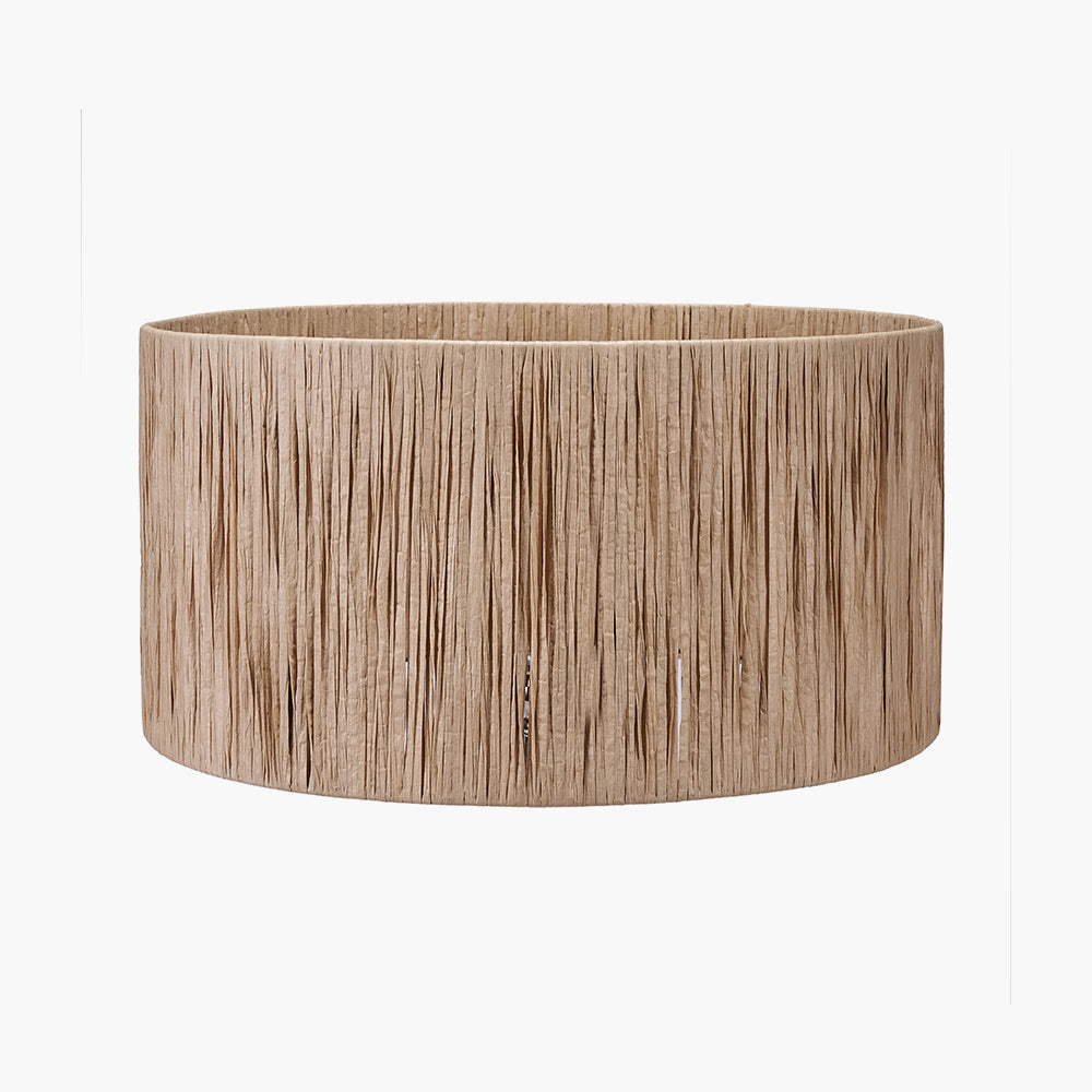 Tilia 30cm Natural Raffia Cylinder Shade for sale - Woodcock and Cavendish