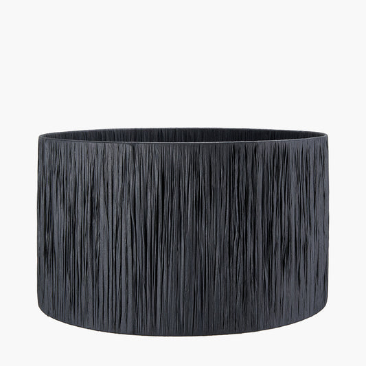 Tilia 45cm Black Raffia Cylinder Shade for sale - Woodcock and Cavendish