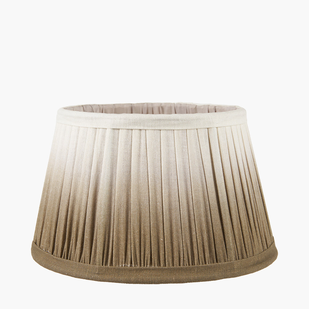 Scallop 40cm Taupe Ombre Soft Pleated Tapered Shade for sale - Woodcock and Cavendish