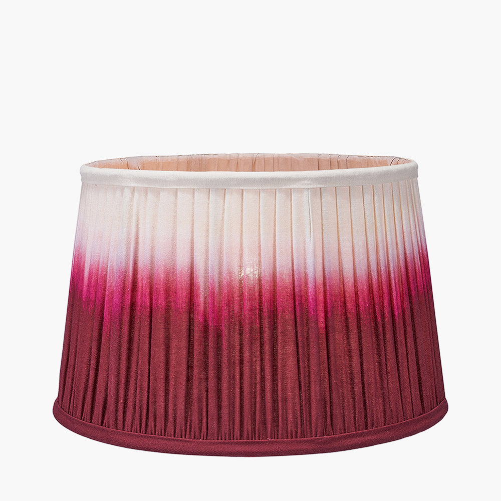 Scallop 25cm Red Ombre Soft Pleated Tapered Shade for sale - Woodcock and Cavendish