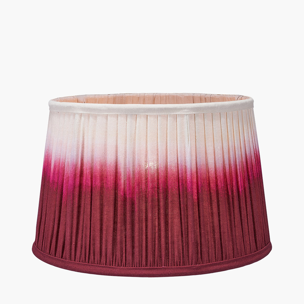 Scallop 40cm Red Ombre Soft Pleated Tapered Shade for sale - Woodcock and Cavendish