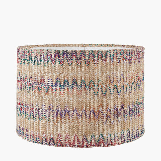 Langtang 35cm Multi Colour Woven Cylinder Shade