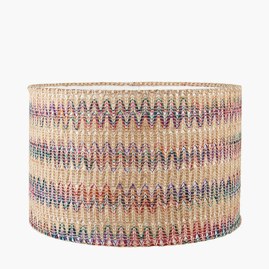 Langtang 40cm Multi Colour Woven Cylinder Shade