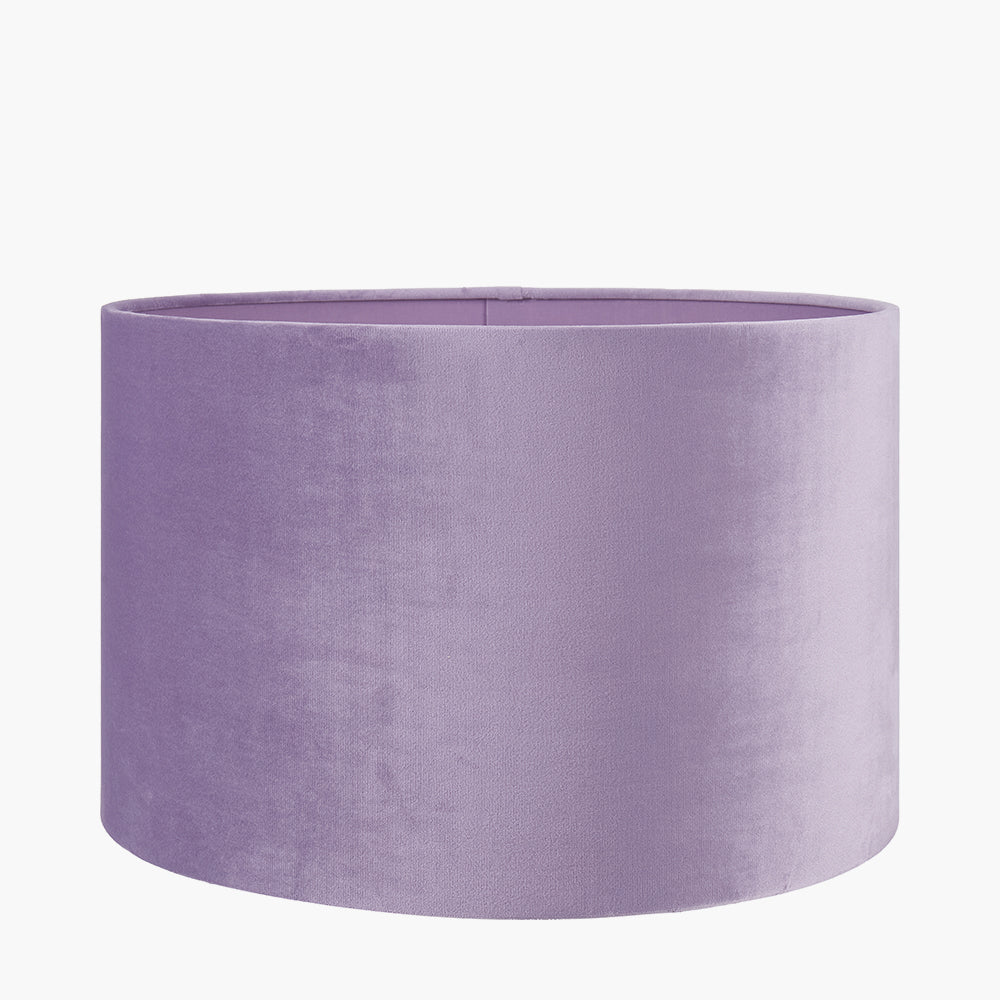 Rene 30cm Lilac Velvet Cylinder Shade