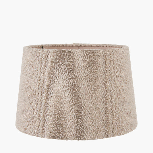 Taupe Boucle Tapered Cylinder Shade-30cm