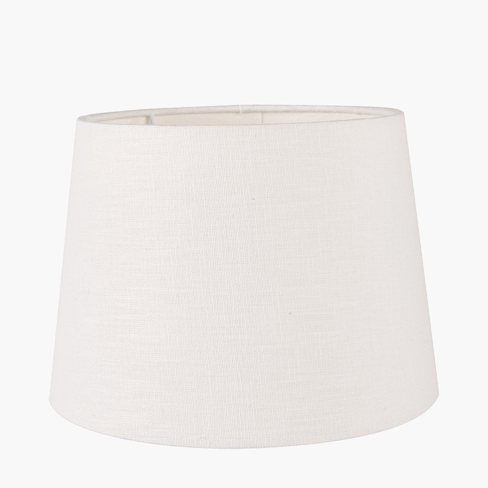 Lys 25cm White Self Lined Linen Tapered Cylinder Shade