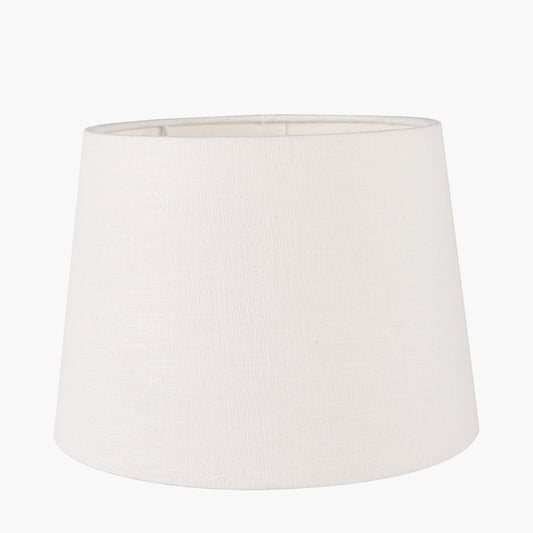Lys 35cm White Self Lined Linen Tapered Cylinder Shade