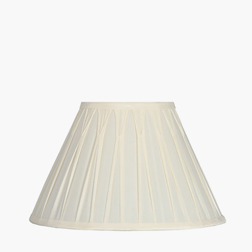 Garbo 35cm Cream Polysilk Pinch Pleat Shade for sale - Woodcock and Cavendish