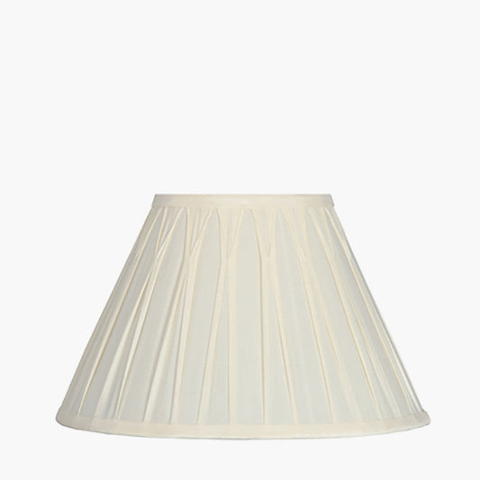 Garbo 50cm Cream Polysilk Pinch Pleat Shade for sale - Woodcock and Cavendish