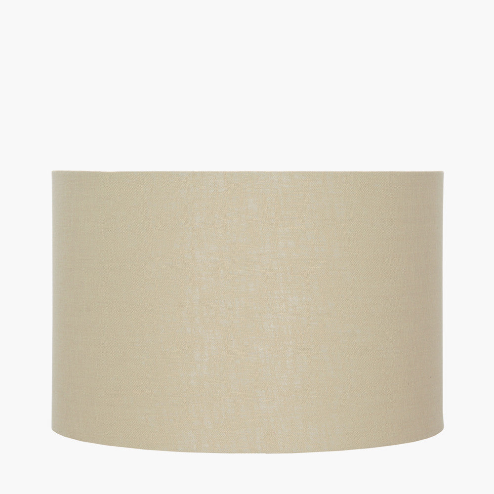 Lino 40cm Butterscotch Self Lined Linen Drum Shade for sale - Woodcock and Cavendish